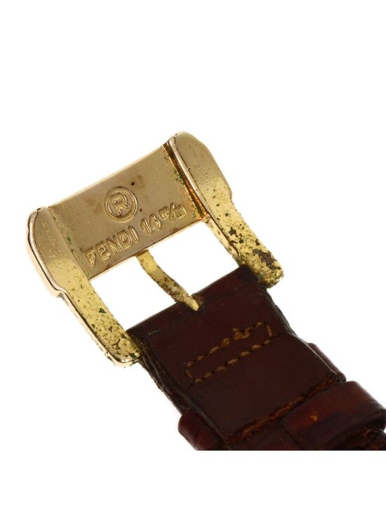 Fendi Round Face Watch Leather